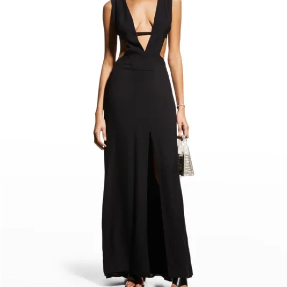 Black plunge dress CULT GAIA NWT